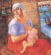 Petrov-Vodkin, Kozma Mother Sweden oil painting artist